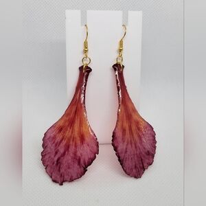 Elegant Purple Petal Earrings